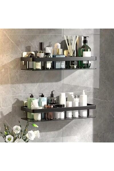 Generic Shower Caddy Shelf, Adhesive Black Bathroom Shower Rack, No Drilling ...