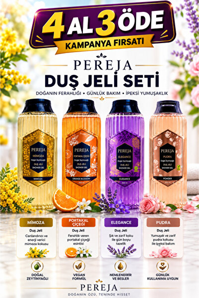 Pereja Karma Doğal Zeytinyağlı Duş Jeli 4X500 ML Set-2