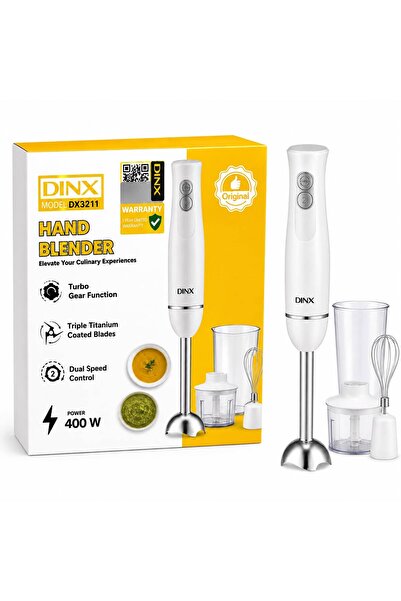 Dinx خلاط يدوي Denx DX3211 - شفرات من الفولاذ المقاوم للصدأ، قوة 400 واط، خفي...