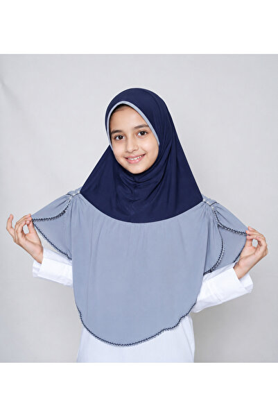 Linda Hijab Girls Hijab for Kids – Stylish Two-Tone Modest Islamic Headscarf ...
