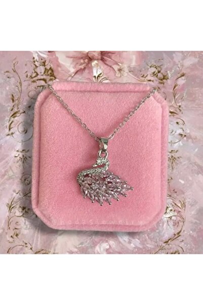 Heda Jewelry Pembe Kuğu Kolye