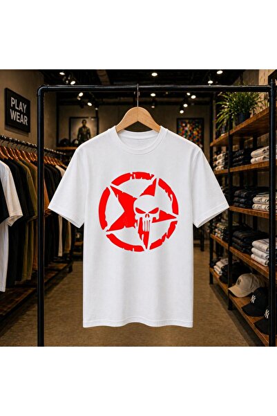 playwear Μπλουζάκι με στάμπα Star Punser, 100% βαμβακερό, oversized, με χαλαρ...