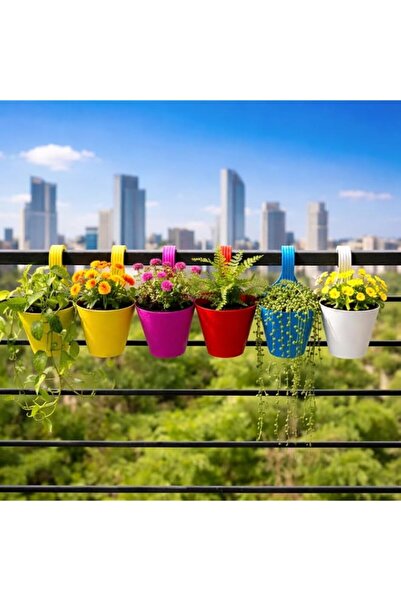 Generic Go Hooked Plastic Lily Hook Pot with Lock, Multicolour, 6 in, 6 Piece...