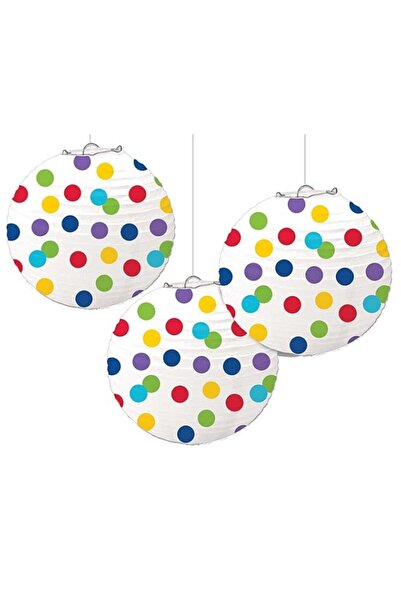 Generic amscan Multicolored Chevron Paper Lanterns 9.50in, 3pcs