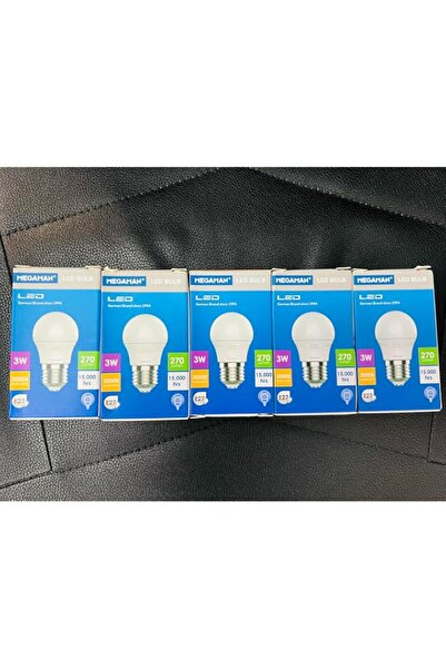 Generic Megaman pack of (5 bulbs), Warmwhite, 3w E27, Classic P, drop led