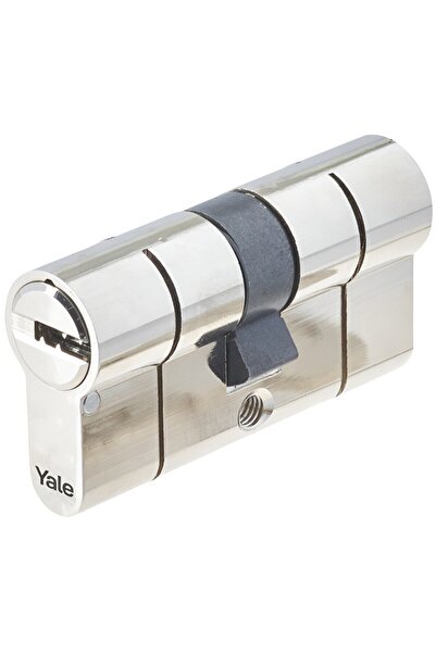 OEM Yale 2100 security cylinder, brass, nickel-plated, 5 keys, 50 x 50 mm