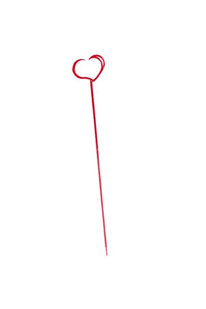 OEM Stick pentru sprijinire orhidee, plastic, decor inima, rosu