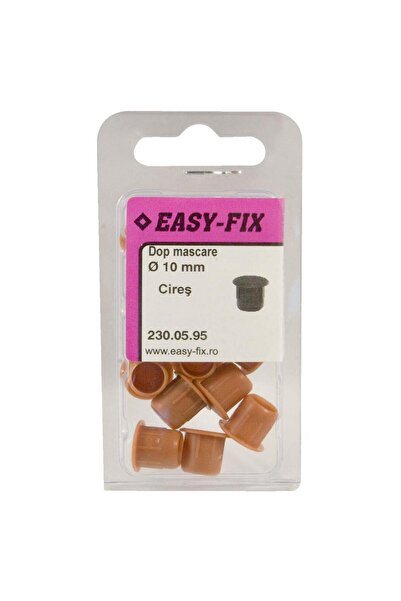 OEM Plastic plug, for masking table legs, 10 mm, cherry, set of 12 pieces
