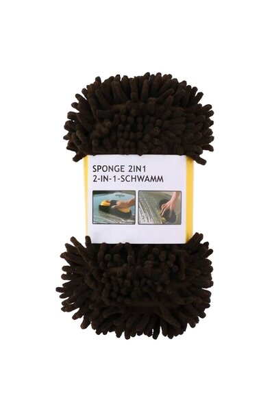 OEM Car sponge, Dunlop, 2 in 1, for surface cleaning, 22 x 11 x 6 cm, black +...