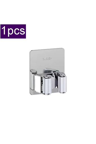 Choice5 A-sliver-1pcs 304 Stainless Steel Mop Clip Holder Bathroom Punch-free...