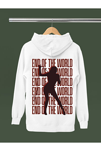 MAGORS Miley Cyrus Printed Cotton Long Sleeved 3-Yarn Hooded Sweatshirt