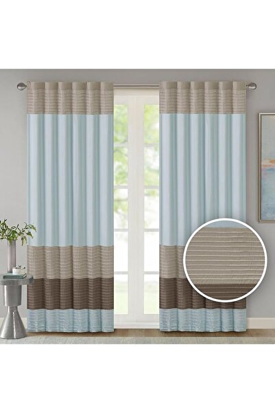 GENERAL One Piece Amherst Faux Silk Curtain with Rod Pocket and Privacy Linin...
