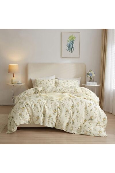 GENERAL Army Green Bedding Set Queen Size, Dark Green Duvet Cover, Made of 10...