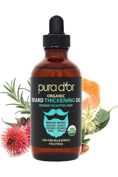 Pura D'or (118 مل) زيت اللحية العضوي 100% نقي وطبيعي - بلسم للحية بدون شطف - ...
