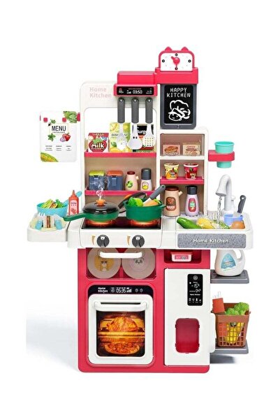 Toyzey Kids Play Kitchen Set, Toddler Cooking Toy With Sound Light Steam, Pla...