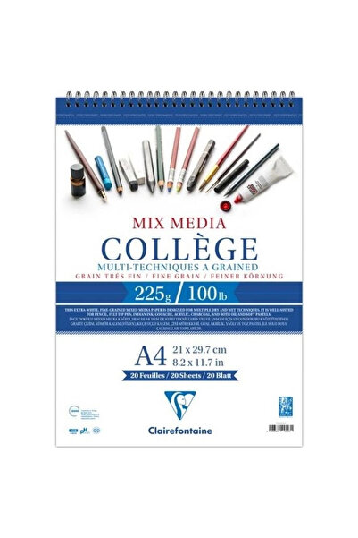 Esmo MX92523 CLAIREFONTAINE MIX MEDIA COLLAGE ÇOK AMAÇLI SPİRALLİ RESİM DEFTE...