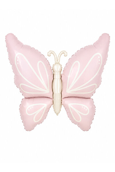 party mix Butterfly Foil Balloon 80X60 cm Cream Powder Pink Blue Retro Birthd...