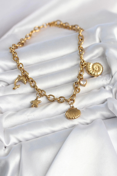 online kapsulavm avm alışveriş 316L Steel Sea Concept Charm Model Women's Nec...