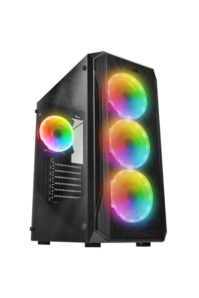 newnet 4x RGB Fanlı Gaming Bilgisayar Kasası | 600W Psu'lu Temperli Cam | ATX...