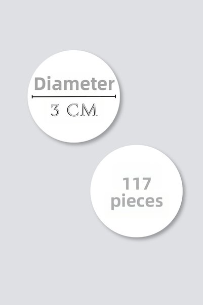 Nur Print Adhesive Sticker, Round Label Diameter 3 Cm, Glossy Finish, Gift Package, "A Small Gift for You", 117 Pcs