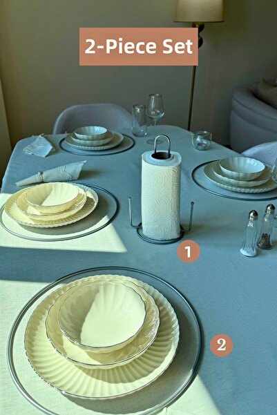 Edora Home Set of 2 Matte Silver 6-Piece Supla Vertical Paper Towel Holder Ki...