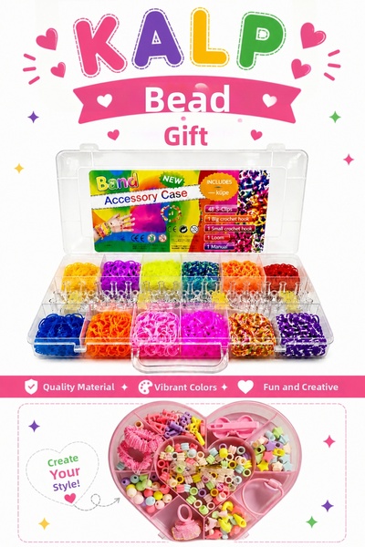 TOMBİ-X Rubber Band Bracelet and Necklace Making Set 1500 Pieces - Medium Siz...