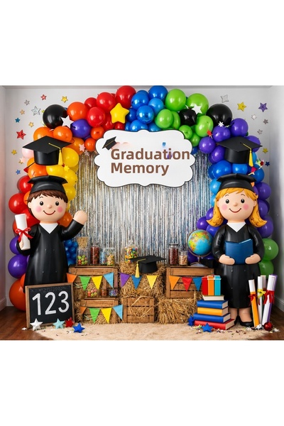 PROMISEBACKDROP2 تذكار التخرج، لافتة قماشية مخيطة مقاس 250x200 سم للمناسبات ا...