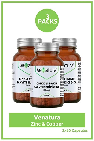 VeNatura Zinc & Copper 60 Capsules 3 Pieces