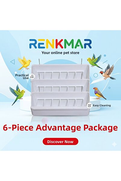 renkmar وعاء طعام وشراب للطيور مع شبكة سلكية للببغاء والكناري والببغاء الهندي...