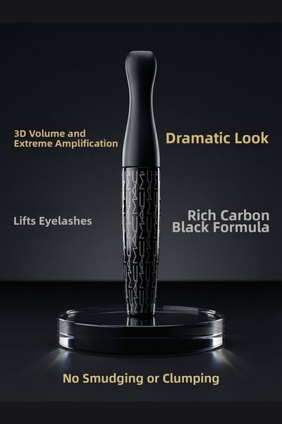 M.A.C Intense Pigment Non-Clumping Black Mascara 3D Volume Lengthening Curling