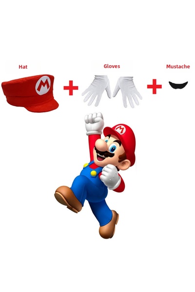 KOSTÜMCE Super Mario Hat Set Kids