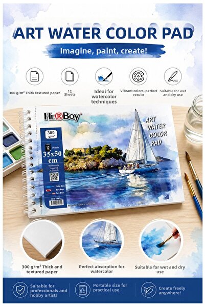 Artlantis Telli Watercolor Sketchbook 35X50 cm 1 Piece Herboy 300 Gr Watercol...