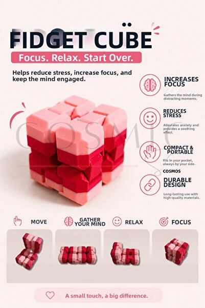 Cosmic Star Endless Motion Fidget Cube - Stress-Reducing Focus-Enhancing Fold...