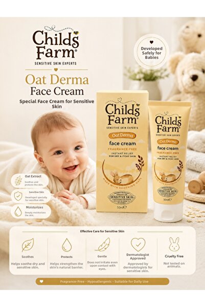 Childs Farm كريم الوجه للبشرة الحساسة للأطفال من أوت ديرما 50 مل