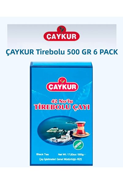 Çaykur شاي تيريبولو رقم 42 500 جرام × 6 قطع عبوة صندوقية 100% شاي تركي