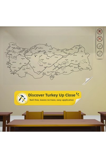 Tutunabilir Kağıt خريطة مناطق تركيا شفافة وعديمة اللون مع خاصية الالتصاق الثا...