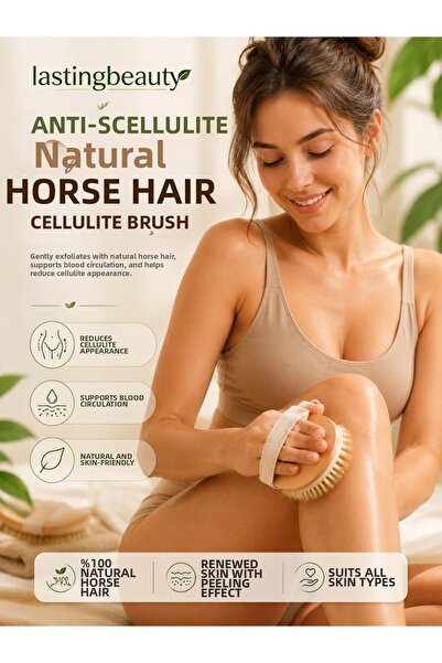 lasting beauty Anti-Cellulite Natural Horsehair Cellulite Brush