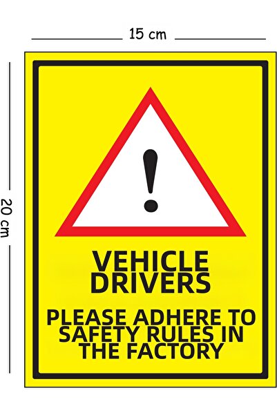 Mayeka Metal Car Drivers Please Comply with Safety Rules in the Factory 15X20...