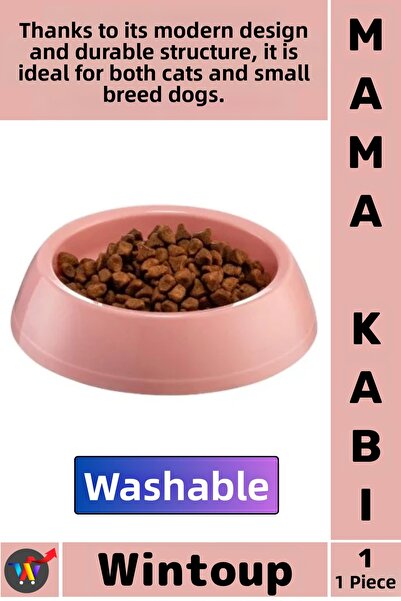 Wintoup # وعاء طعام متين من البلاستيك القوي قابل للغسل للقطط والكلاب، وعاء طع...