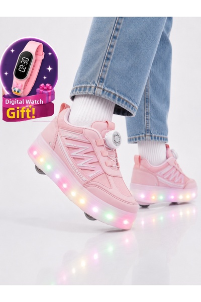 Casabony Patented Girls' Roller Skates Pink - Lila with Removable Wheels