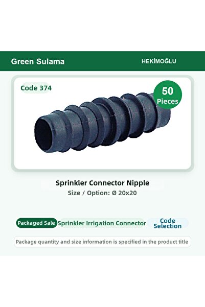HEKİMOĞLU Drip Connection Nipple Ø 20X20 50 Pieces Package Code 374