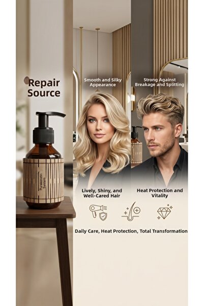 purekeratin system سيروم العناية بالشعر لإصلاح الشعر ومنع التكسر 100 مل + 2 قطعة