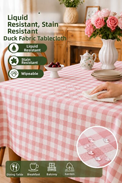 Soft Kare مفرش طاولة من قماش Pötikare Duck - مقاوم للسوائل، مقاوم للبقع، قابل...