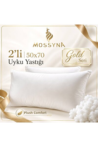 Mossyna |   Gold Series |   2-Pack Double Ultra Plump Pillow |   100% Cotton ...