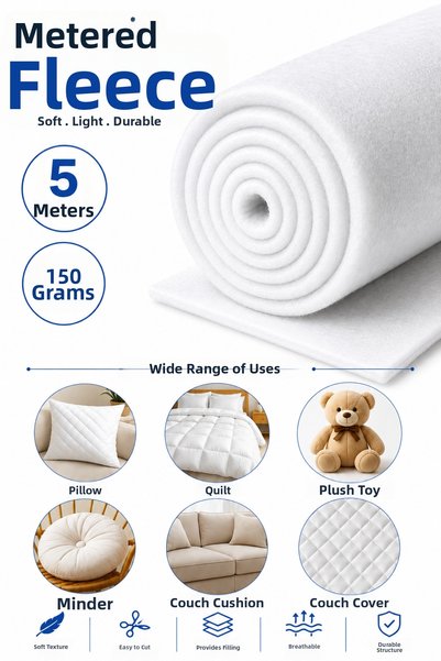 kaynar 5 Meters 150 Gr Meter Fiber – Thick White Roll Fiber Filling and Cover...