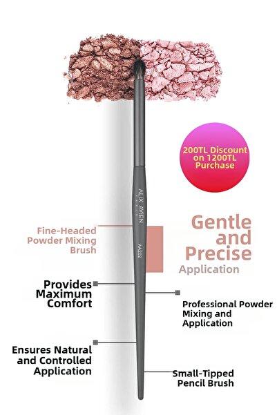 Alix Avien Narrow Structured Eyeshadow Blending Brush - Pencil Brush Aa202