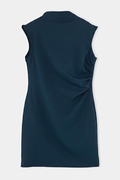 Trendyol Curve Petrol Woven Plus Size Dress Tbbss26Ah00270
