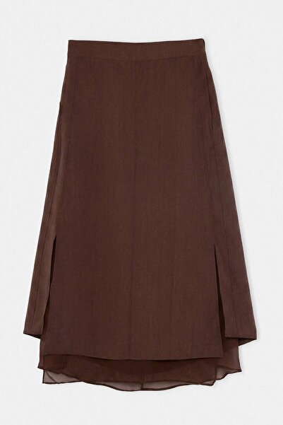 Trendyol Collection Brown Skirt Twoaw27Et00011