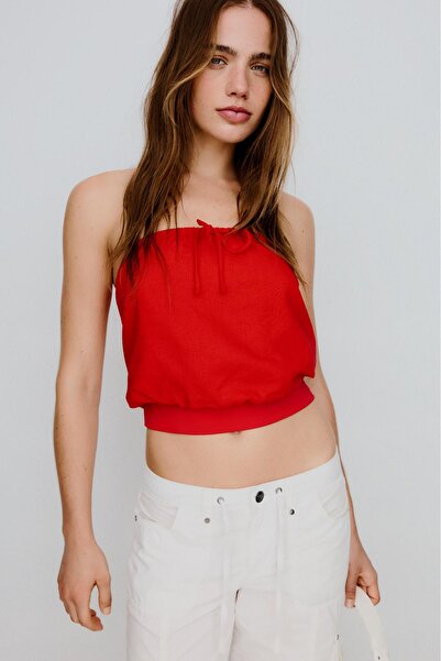 Bershka Keten bandeau top