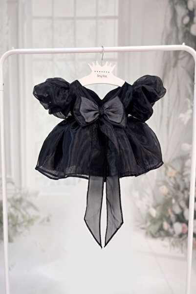 Bertuğ Bebek Sweetheart Neckline Shiny Romper with Panties Girls' Baby Evenin...